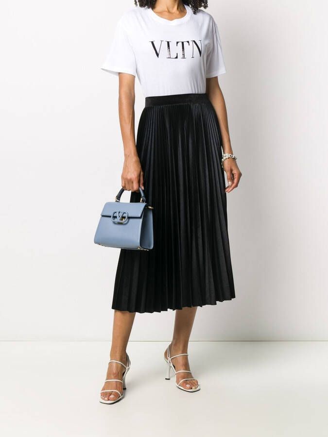 Valentino Garavani Midi-plooirok Zwart