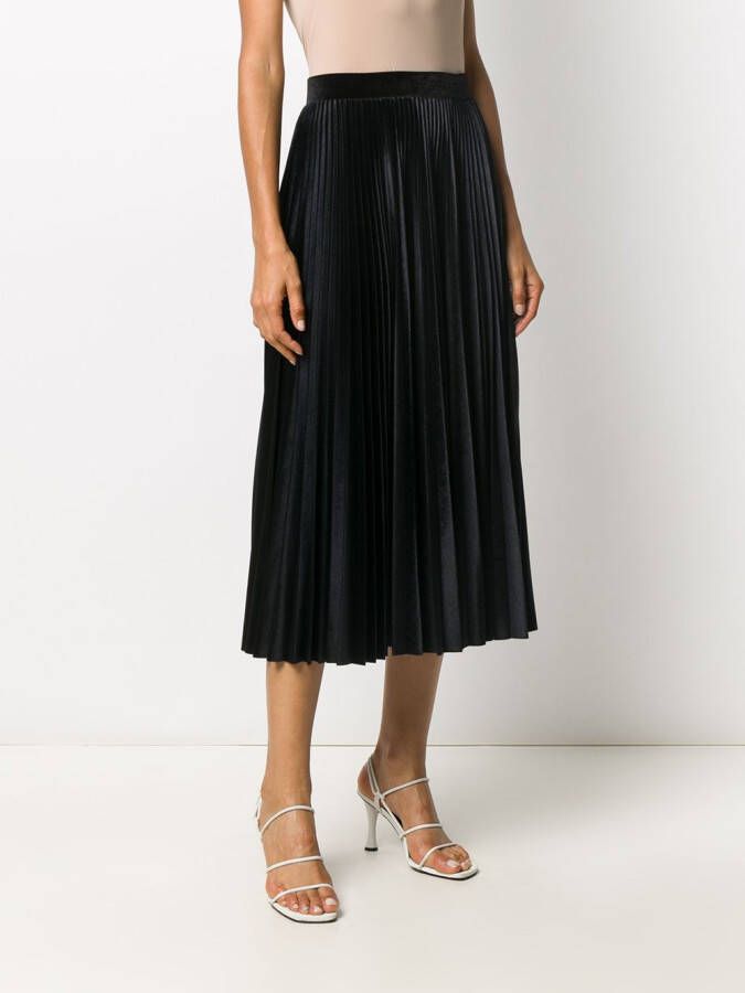 Valentino Garavani Midi-plooirok Zwart