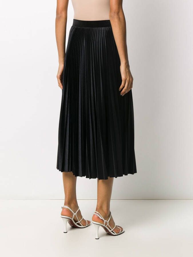 Valentino Garavani Midi-plooirok Zwart
