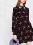 Valentino Garavani Mini-jurk met bloemenprint Zwart - Thumbnail 5