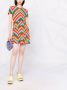 Valentino Garavani Mini-jurk met chevron streep Groen - Thumbnail 2