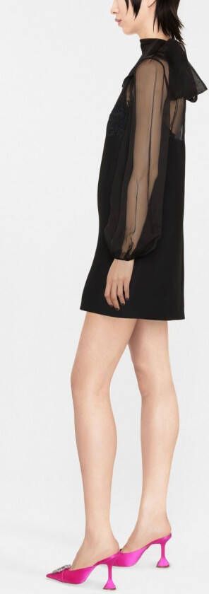 Valentino Garavani Mini-jurk met doorzichtig vlak Zwart
