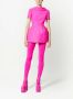 Valentino Garavani Mini-jurk met open rug Roze - Thumbnail 3
