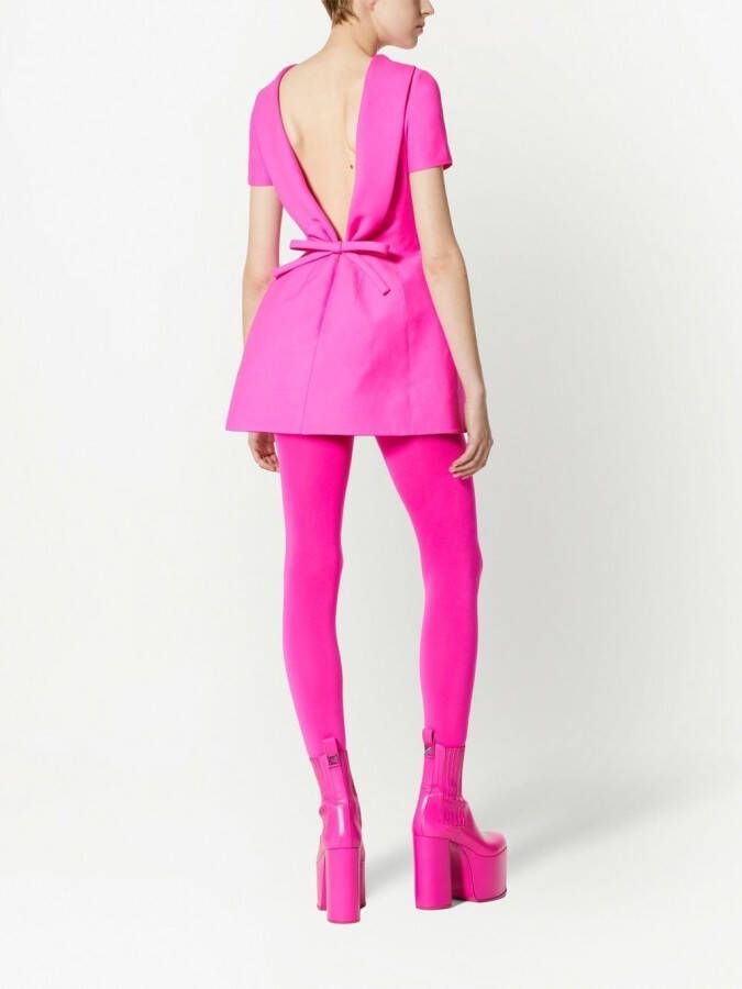 Valentino Garavani Mini-jurk met open rug Roze