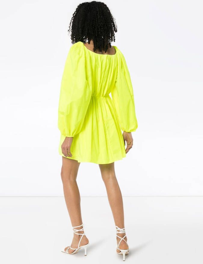 Valentino Garavani Mini-jurk met pofmouwen Geel