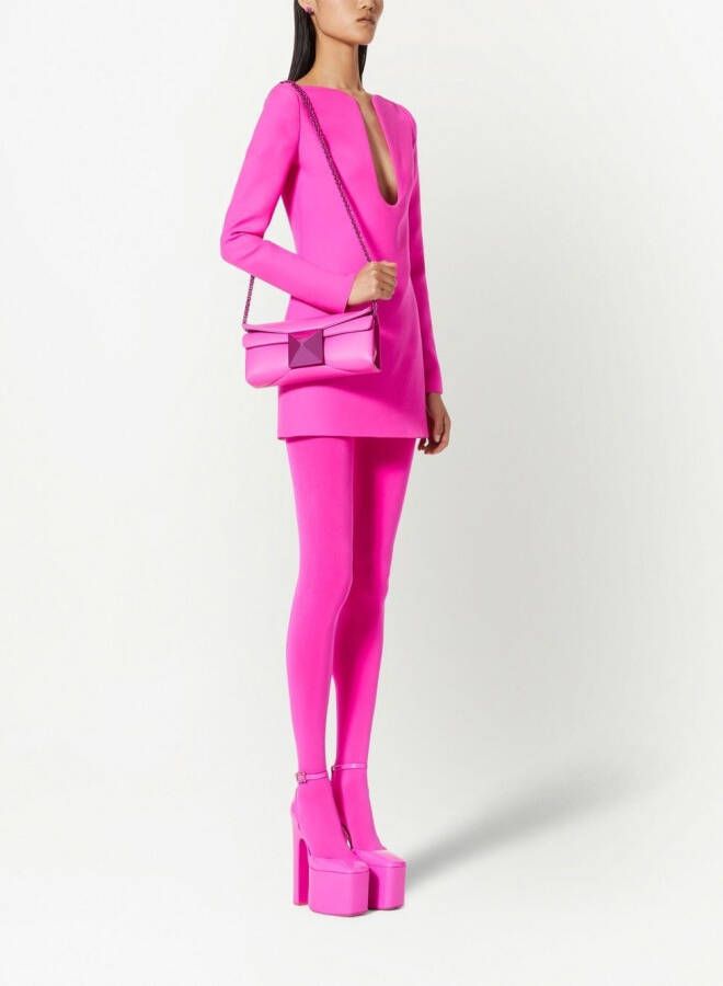 Valentino Garavani Mini-jurk met U-hals Roze