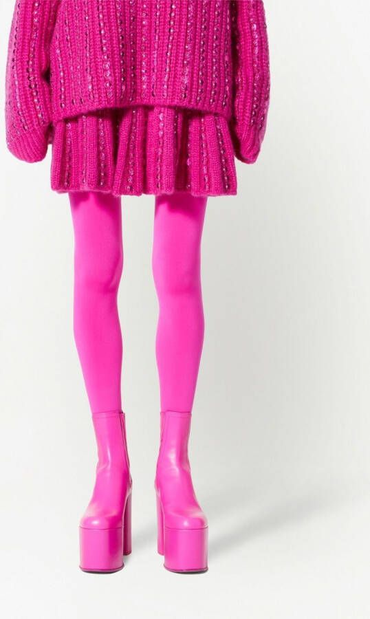 Valentino Garavani Mini-rok met borduurwerk Roze