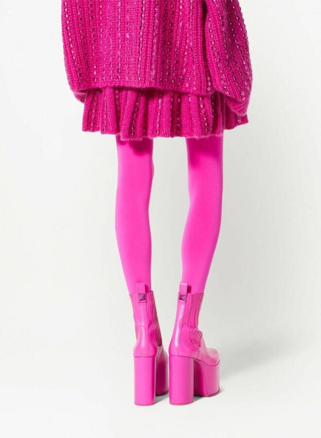 Valentino Garavani Mini-rok met borduurwerk Roze