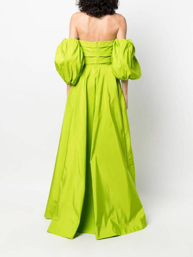 Valentino Garavani Off-shoulder jurk Groen