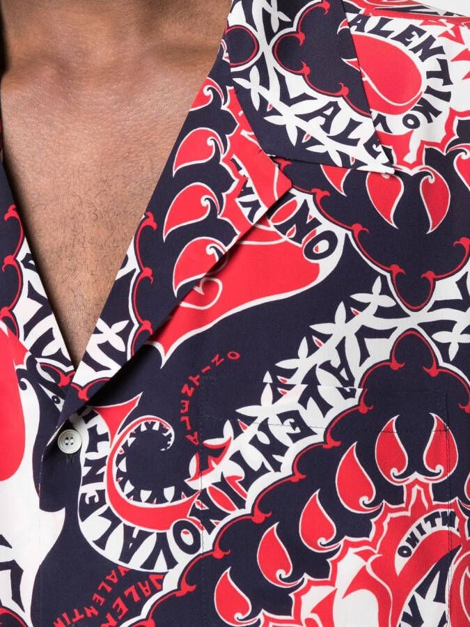 Valentino Garavani Overhemd met bandanaprint Blauw