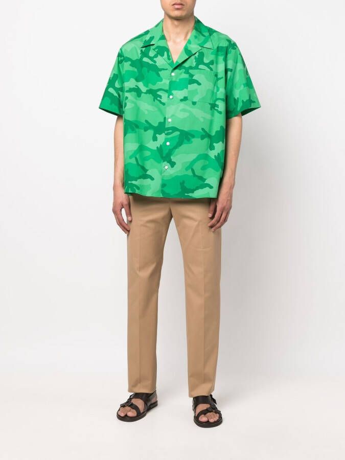 Valentino Garavani Overhemd met camouflageprint Groen