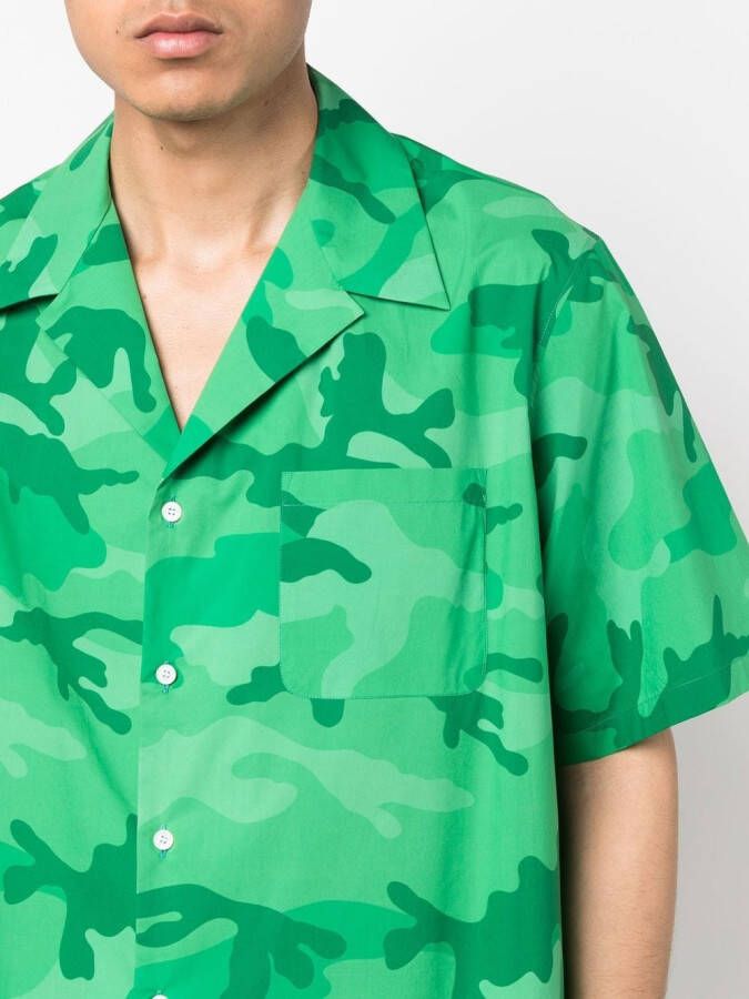 Valentino Garavani Overhemd met camouflageprint Groen