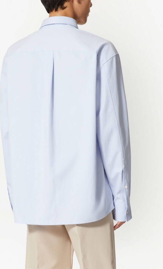 Valentino Garavani Overhemd met geborduurd logo Blauw