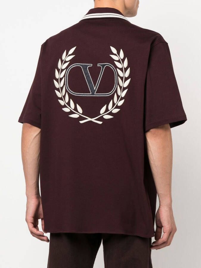 Valentino Garavani Overhemd met logopatch Rood