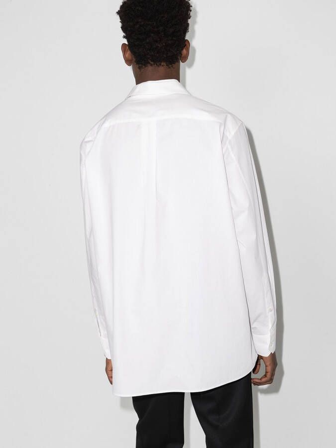 Valentino Garavani Overhemd met oversized kraag Wit