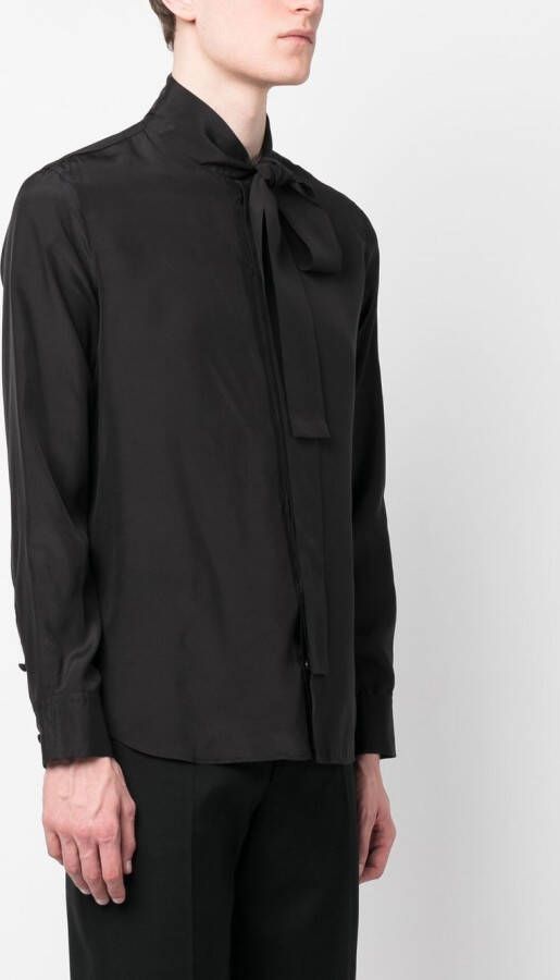 Valentino Garavani Overhemd met sjaaldetail Zwart
