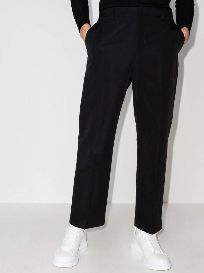 Valentino Garavani Pantalon met geborduurd logo Zwart