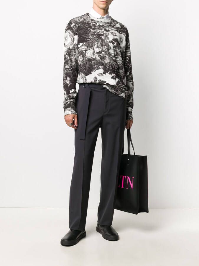 Valentino Garavani Pantalon met riem Grijs