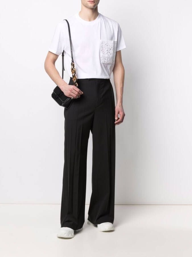Valentino Garavani Pantalon met wijde pijpen Zwart