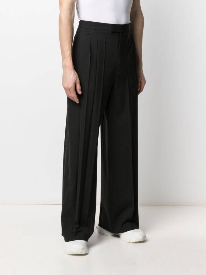 Valentino Garavani Pantalon met wijde pijpen Zwart