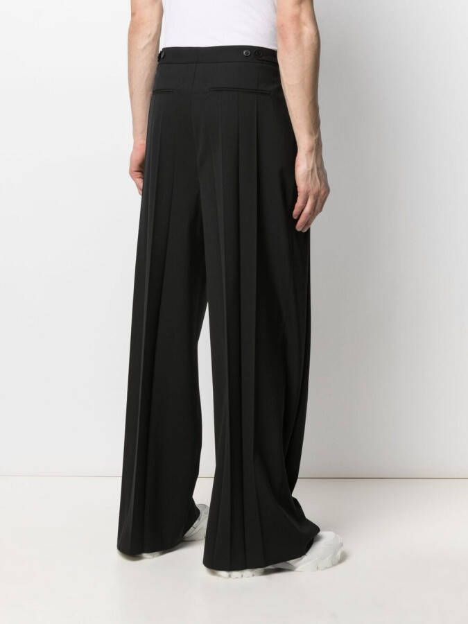 Valentino Garavani Pantalon met wijde pijpen Zwart