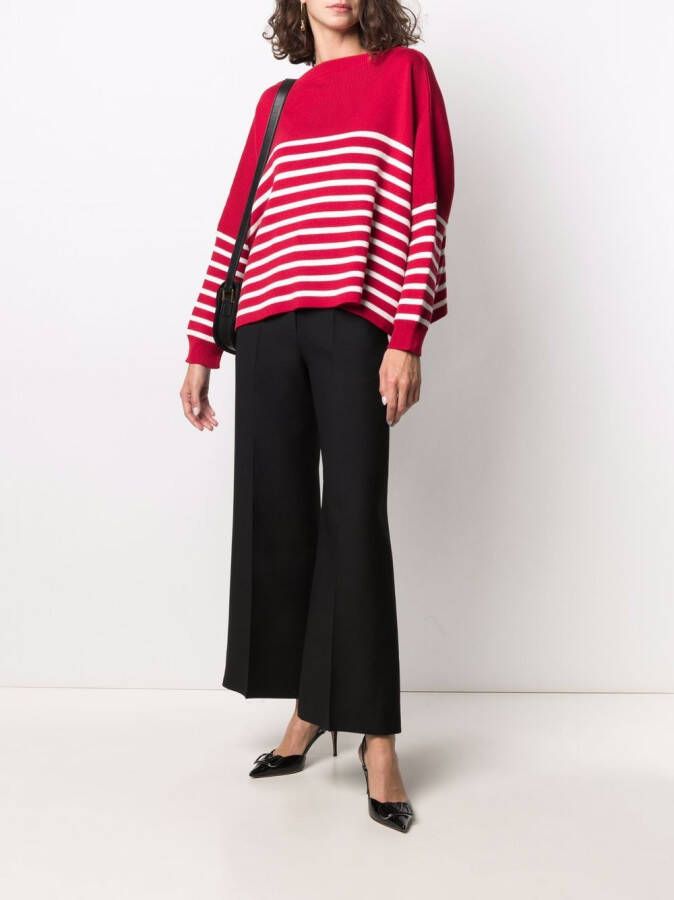 Valentino Garavani Pantalon met wijde pijpen Zwart