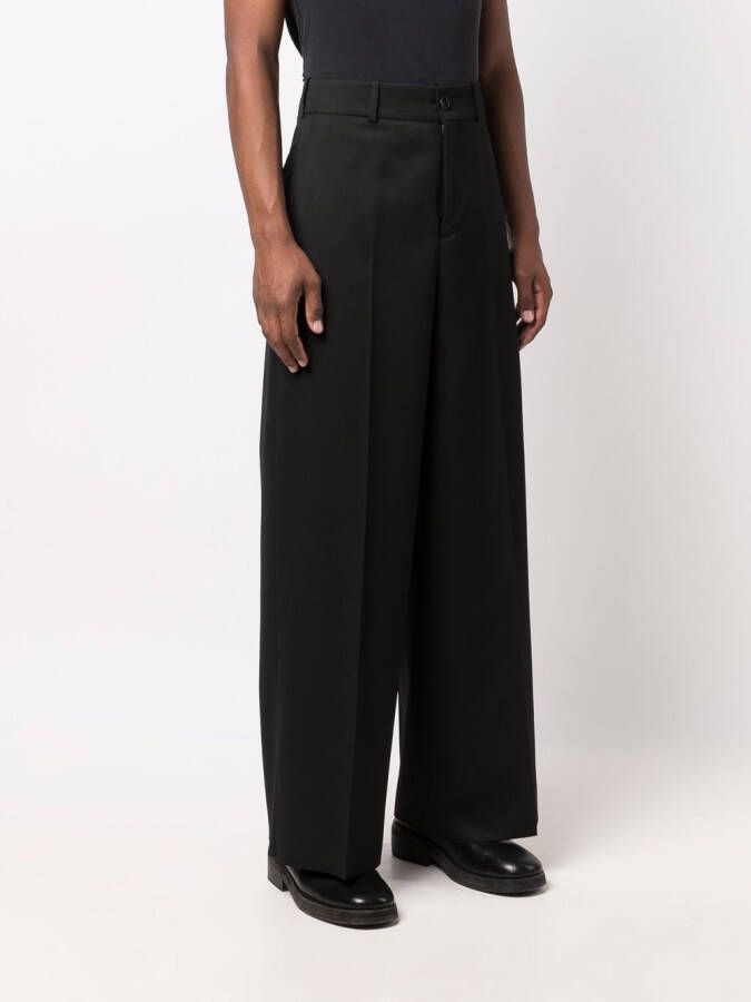 Valentino Garavani Pantalon met wijde pijpen Zwart