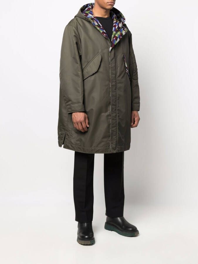 Valentino Garavani Parka met optische print Groen
