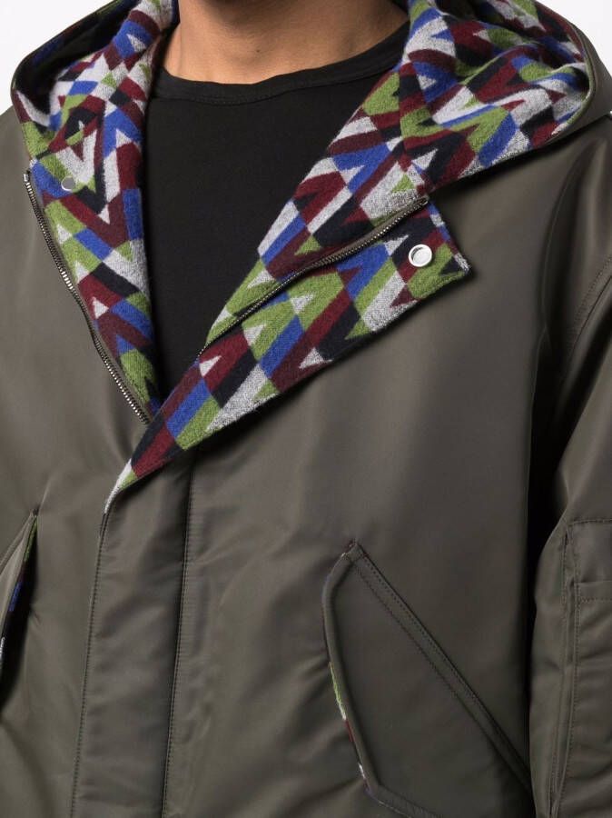 Valentino Garavani Parka met optische print Groen