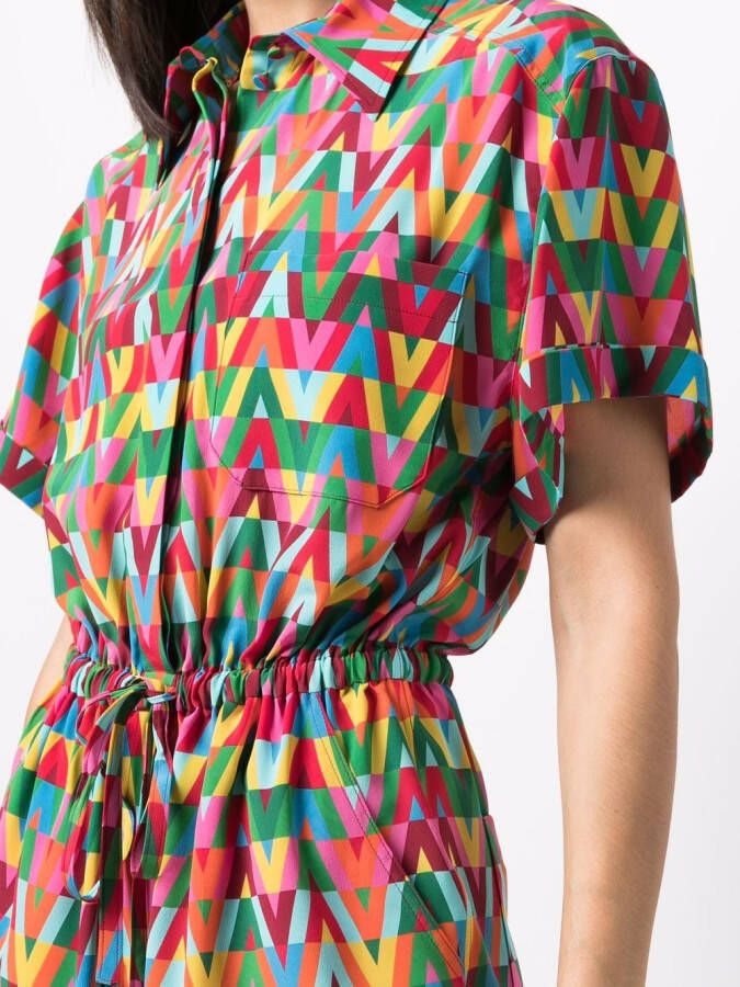 Valentino Garavani Playsuit met print Groen