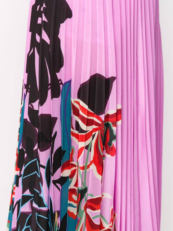 Valentino Garavani Plooirok met bloemenprint Roze