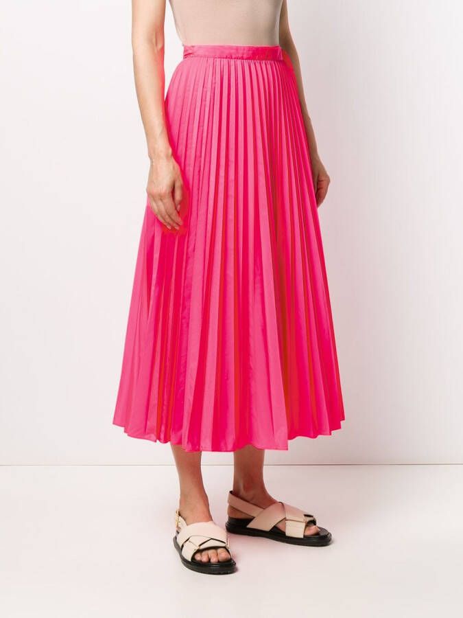 Valentino Garavani Plooirok met gestrikte taille Roze