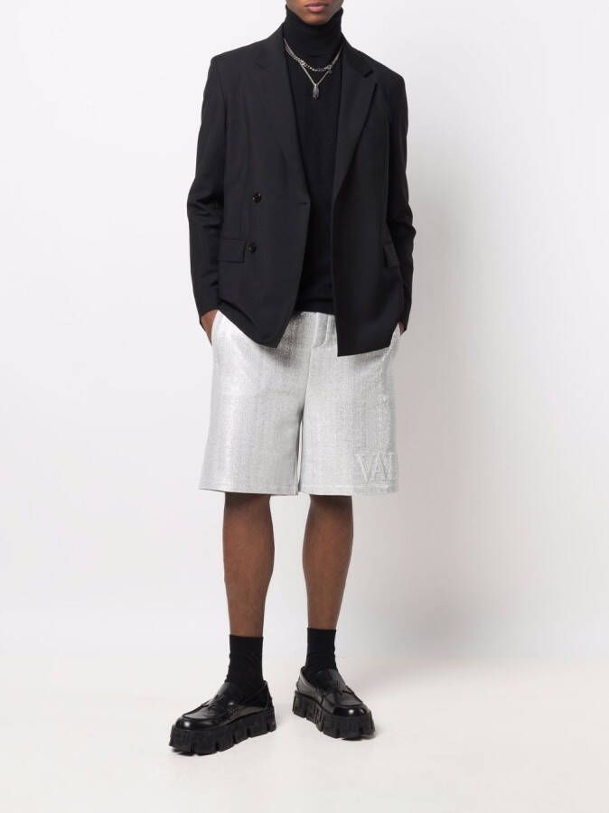 Valentino Garavani Shorts met logo-reliëf Grijs