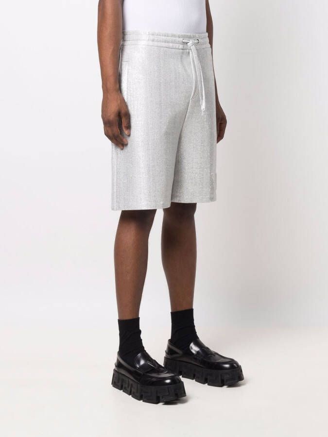 Valentino Garavani Shorts met logo-reliëf Grijs