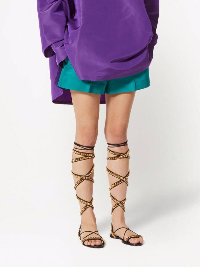 Valentino Garavani Shorts met trekkoordtaille Groen