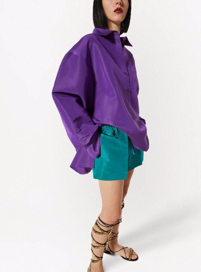 Valentino Garavani Shorts met trekkoordtaille Groen