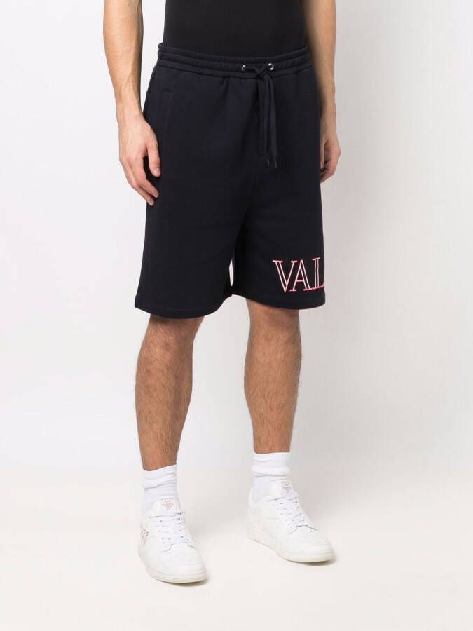 Valentino Garavani Shorts met verlaagd kruis Blauw