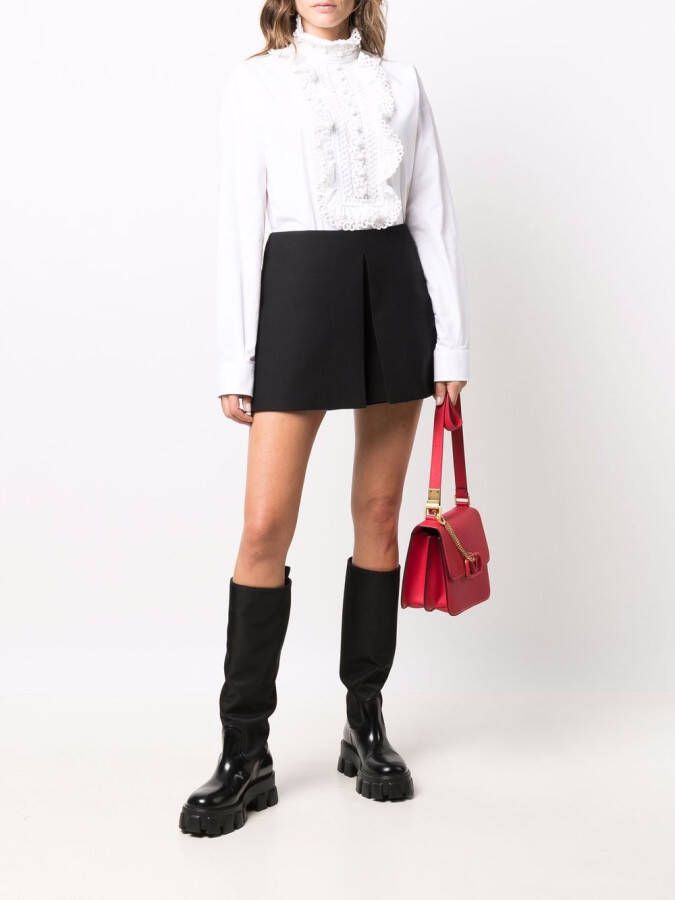 Valentino Garavani Skort met geplooid detail Zwart