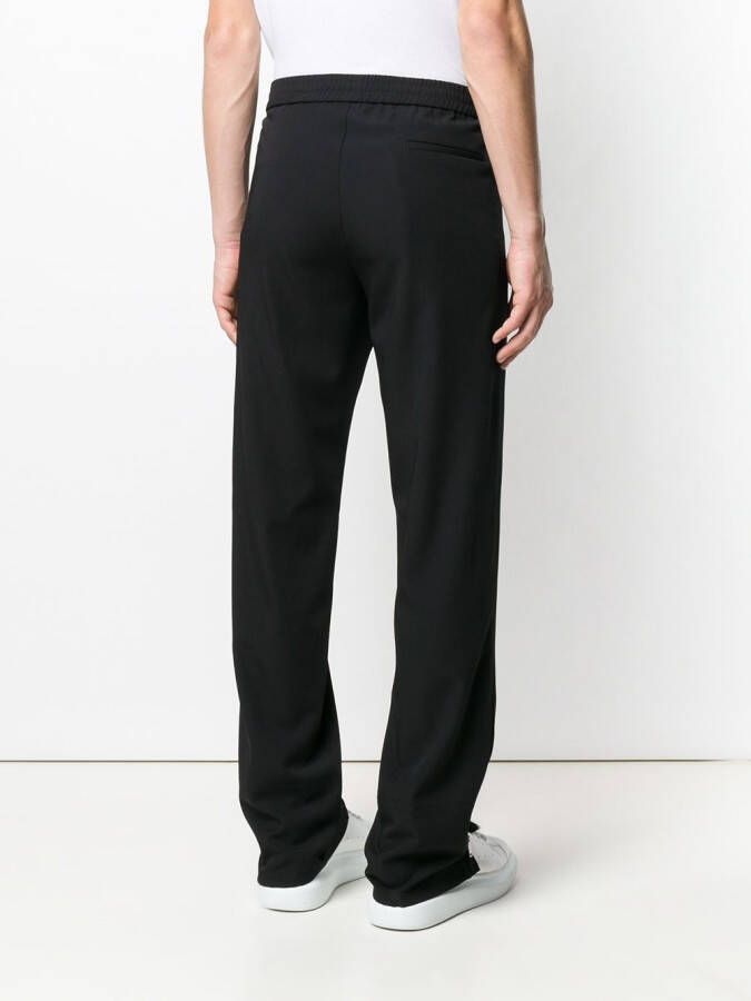 Valentino Garavani straight broek met logo detail Zwart