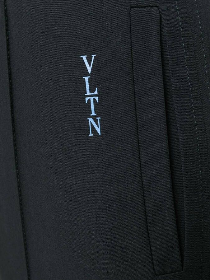 Valentino Garavani straight broek met logo detail Zwart