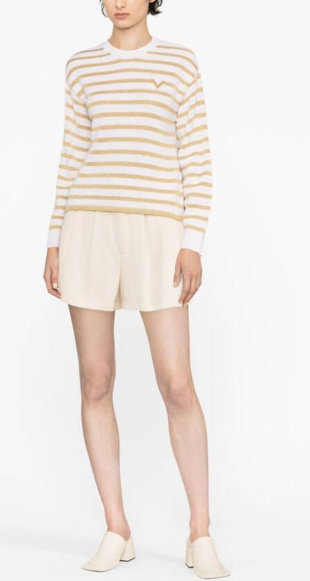 Valentino Garavani Gestreepte trui Beige