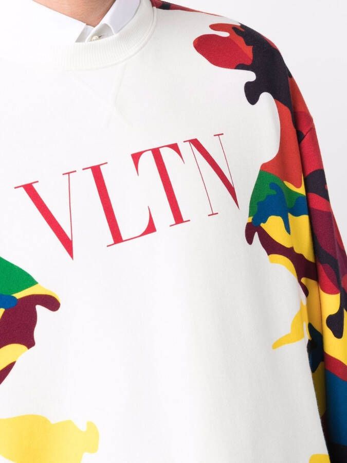 Valentino Garavani Sweater met camouflageprint Wit