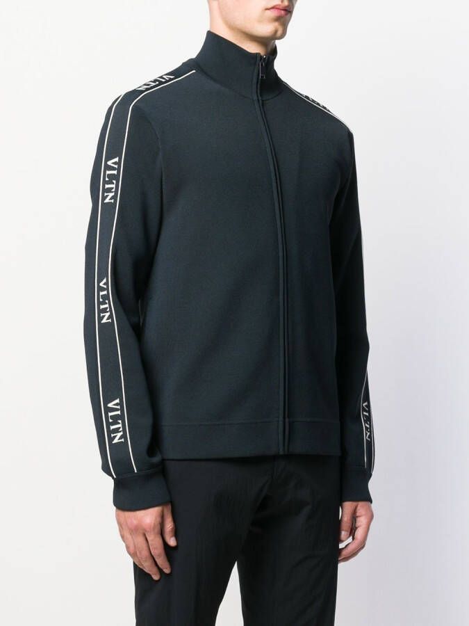 Valentino Garavani Sweater met logo op de mouw Blauw