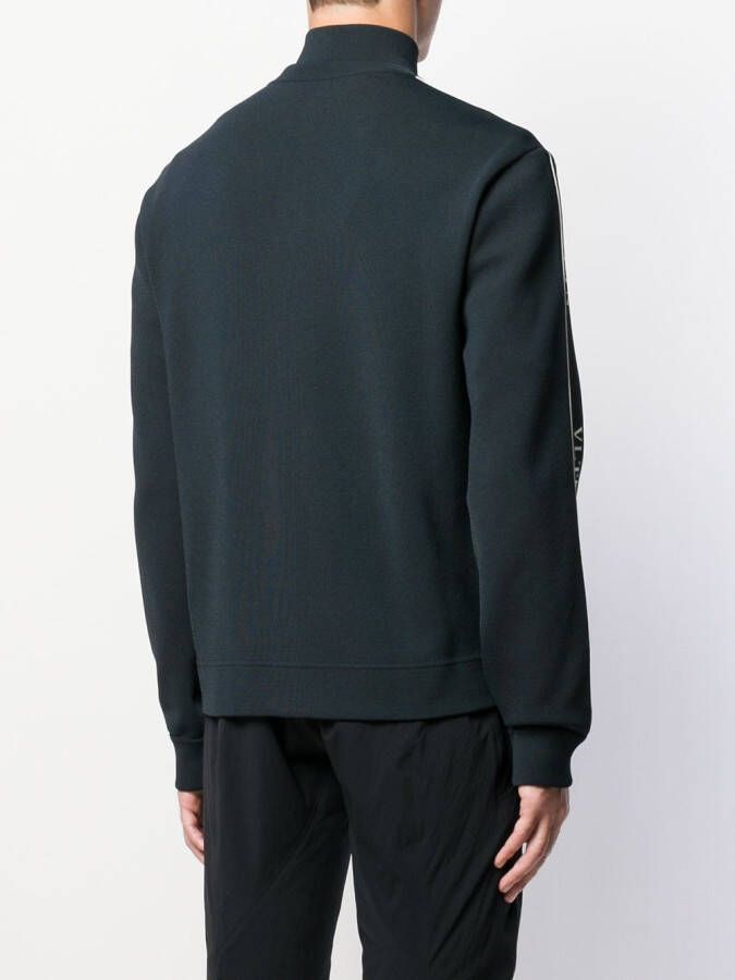 Valentino Garavani Sweater met logo op de mouw Blauw