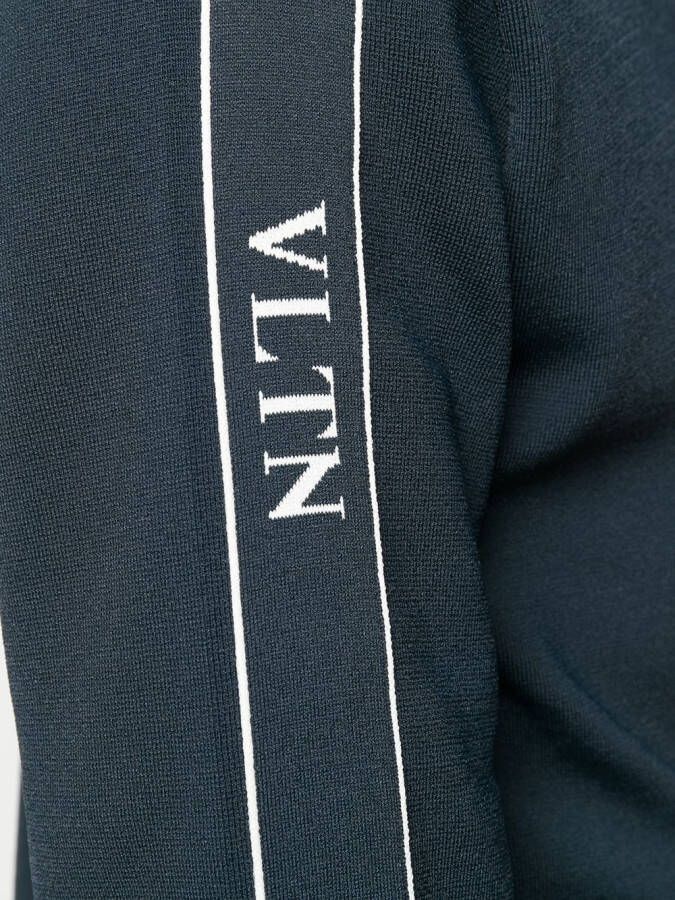 Valentino Garavani Sweater met logo op de mouw Blauw