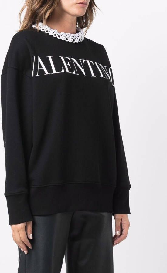 Valentino Garavani Sweater met logoprint Zwart