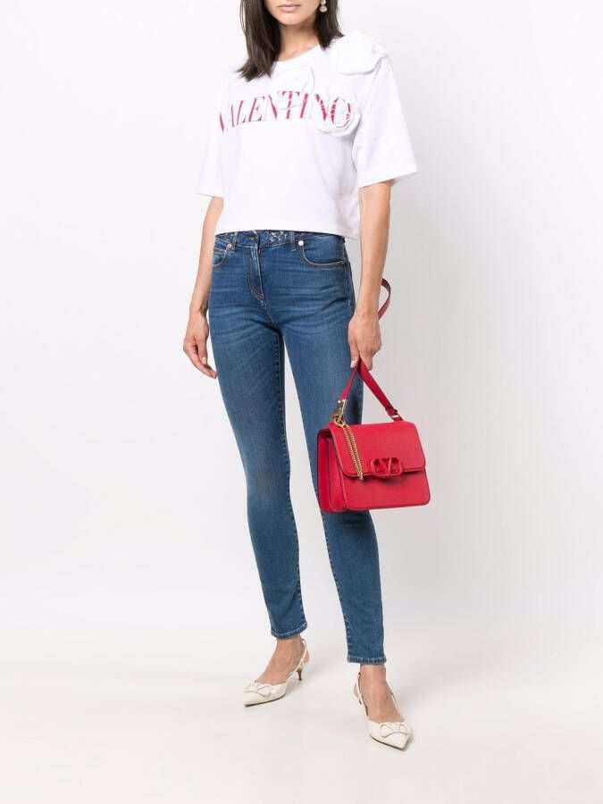Valentino Garavani T-shirt met bloemenpatch Wit