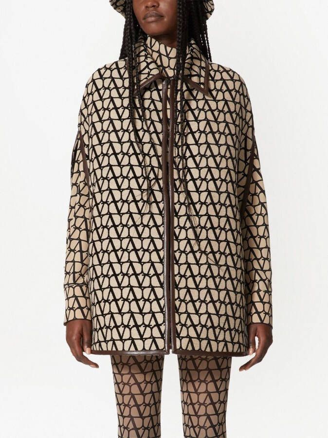Valentino Garavani Cape met print Beige