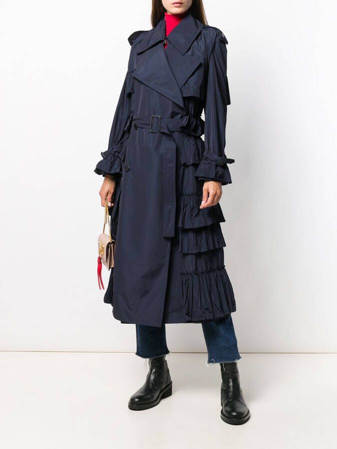 Valentino Garavani Trenchcoat met dubbele rij knopen Blauw