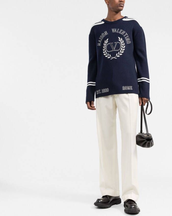 Valentino Garavani Trui met geborduurd logo Blauw
